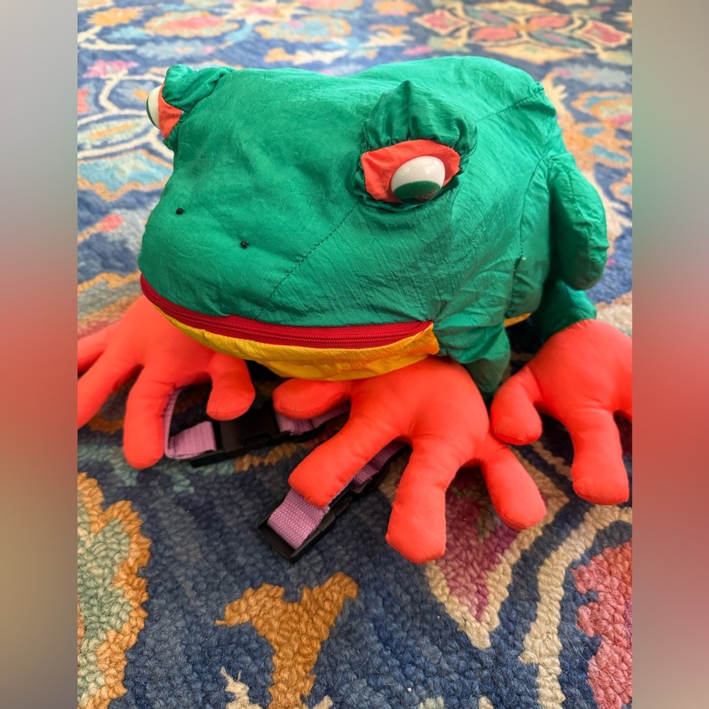 House of Lloyd Plush Frog Backpack 90’s